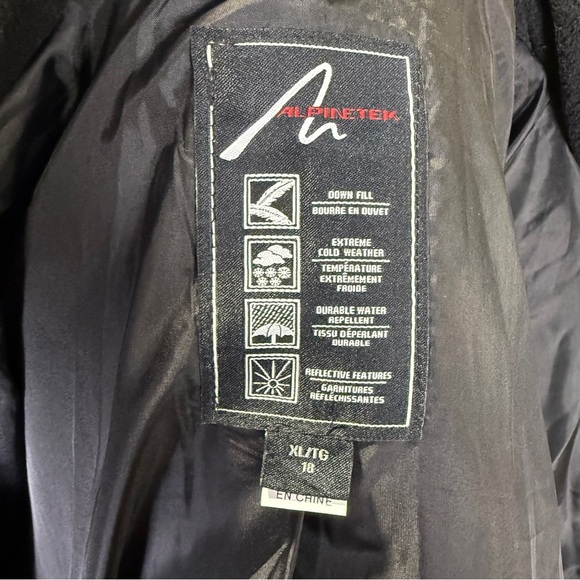 Alpinetek Long Down Parka, Royal Blue, Size XL - Picture 10 of 11